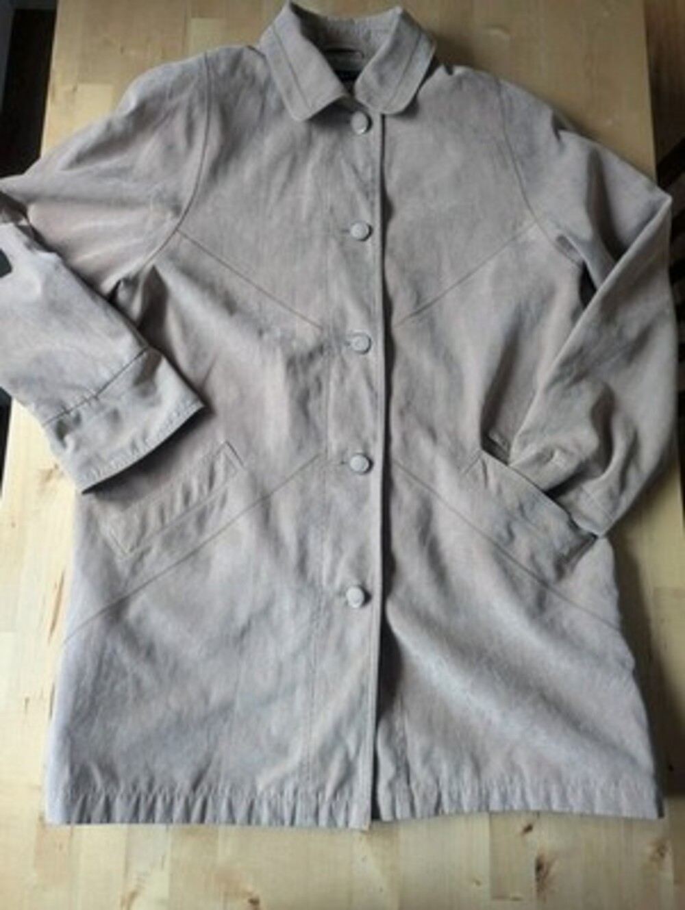 Vintage Fennelli Faux Suede Camel Jacket Women's Size 9/10 Mid-Length Old Money